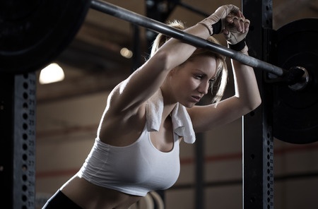 woman resting after an exercise