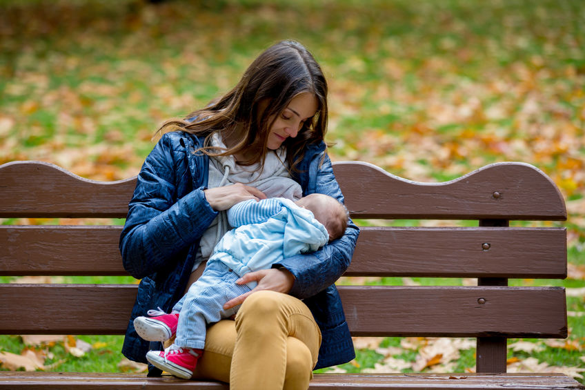 woman breastfeeding