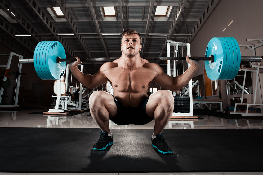 athlete doing push up