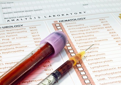 A blood test report