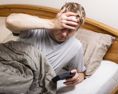 man waking up from extended sleep